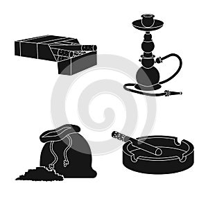 Vector design of addiction and euphoria symbol. Set of addiction and habit stock vector illustration.