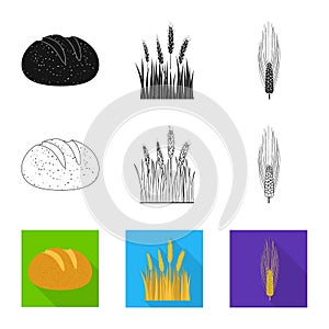 Vector design of agriculture and farming logo. Set of agriculture and plant  vector icon for stock.