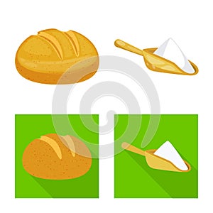 Vector design of agriculture and farming logo. Set of agriculture and plant  vector icon for stock.