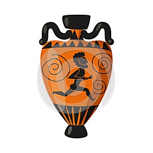 Vector design of amphora and artifact icon. Collection of amphora and civilization stock vector illustration.