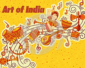 Vector design of art and music India