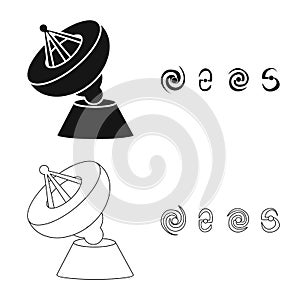 Vector design of astronomy and technology  symbol. Collection of astronomy and sky stock symbol for web.