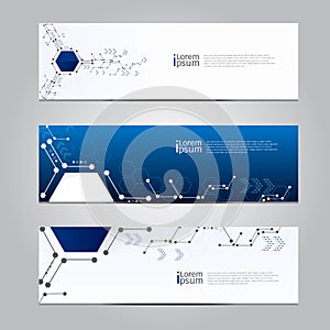 Vector design Banner technology background.