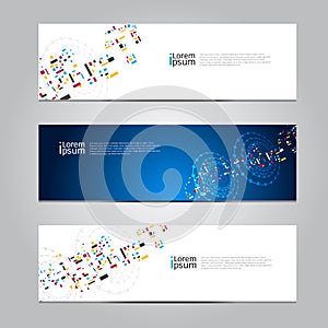 Vector design Banner technology background.