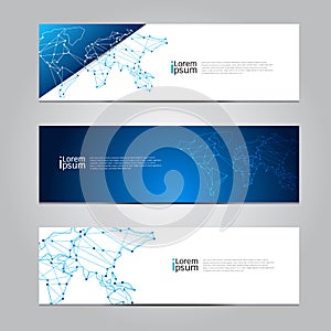 Vector design Banner technology background.