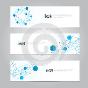 Vector design Banner technology background.