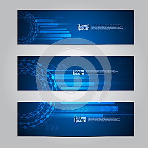 Vector design Banner technology background.