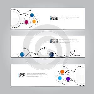 Vector design Banner technology background.