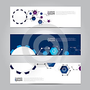 Vector design Banner technology background.