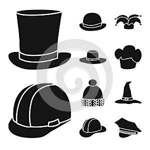 Vector design of beanie and beret sign. Collection of beanie and napper stock vector illustration.