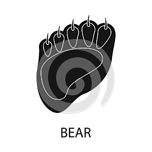 Vector design of bear and paw symbol. Set of bear and brown stock symbol for web.