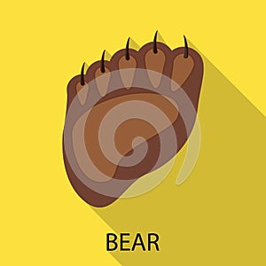 Vector design of bear and paw symbol. Set of bear and brown vector icon for stock.