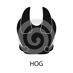 Vector design of boar and hog logo. Set of boar and wild stock symbol for web.