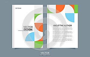 Vector Design Book Cover and Author Page Template