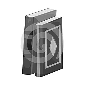Vector design of book and text icon. Collection of book and encyclopedia  stock symbol for web.