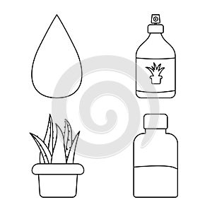Vector design of botany and ingredient sign. Set of botany and product stock vector illustration.