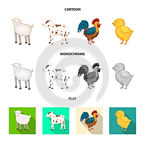 Vector design of breeding and kitchen  symbol. Collection of breeding and organic  vector icon for stock.