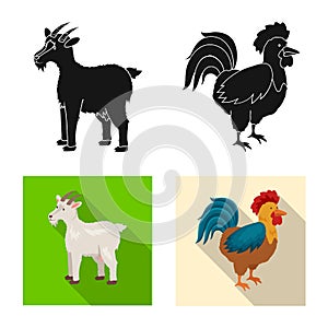 Vector design of breeding and kitchen symbol. Set of breeding and organic vector icon for stock.
