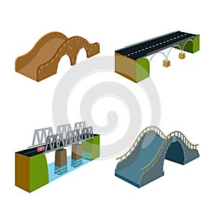 Vector design of bridgework and architecture icon. Collection of bridgework and structure stock vector illustration.