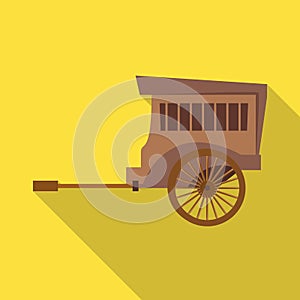 Vector design of brougham and old symbol. Graphic of brougham and wagon vector icon for stock.