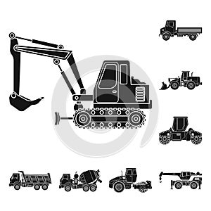 Vector design of build and construction logo. Collection of build and machinery stock symbol for web.