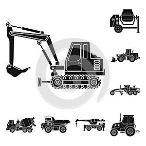 Vector design of build and construction sign. Collection of build and machinery vector icon for stock.