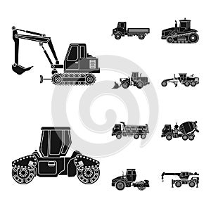 Vector design of build and construction symbol. Set of build and machinery vector icon for stock.