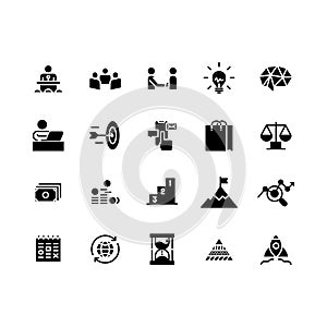 Vector design of business-related icon bundle