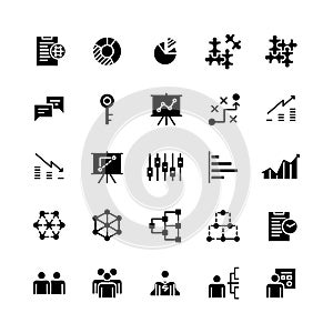 Vector design of business-related icon bundle