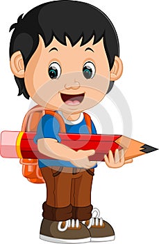 Vector design cartoon drawing of a child with a job profession