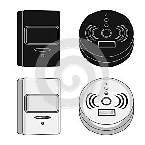 Vector design of cctv and camera symbol. Set of cctv and system vector icon for stock.