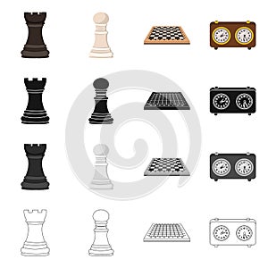 Isolated object of checkmate and thin symbol. Collection of checkmate and target vector icon for stock.