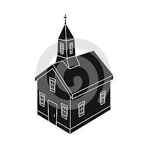 Vector design of church and christian icon. Set of church and steeple vector icon for stock.