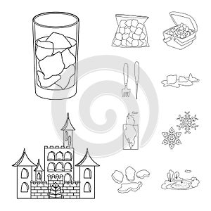 Vector design of clean and wet sign. Collection of clean and purity vector icon for stock.