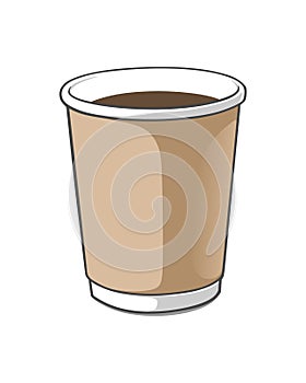 Vector Illustration of Coffee Paper Cup Designs