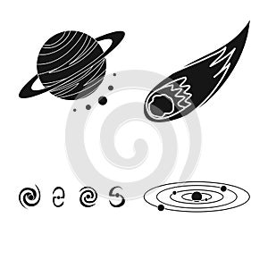 Vector design of colonization and sky sign. Collection of colonization and galaxy stock vector illustration.