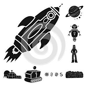 Vector design of colonization  and sky symbol. Collection of colonization  and galaxy  vector icon for stock.