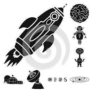 Vector design of colonization and sky symbol. Set of colonization and galaxy stock vector illustration.