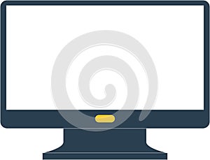 Vector design a computer monitor display isolated on white background.