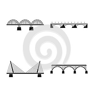 Isolated object of construct and side sign. Set of construct and bridge vector icon for stock.