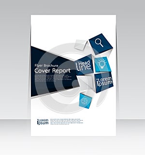 Vector design for Cover Report Annual Flyer Poster in A4 size