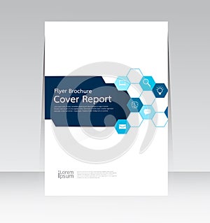 Vector design for Cover Report Annual Flyer Poster in A4 size