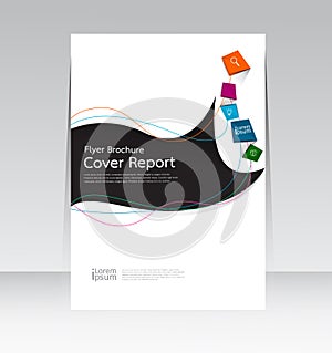 Vector design for Cover Report Annual Flyer Poster in A4 size