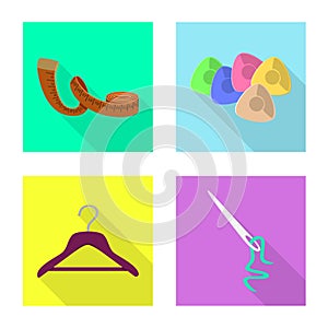 Vector design of craft and handcraft icon. Collection of craft and industry stock vector illustration.