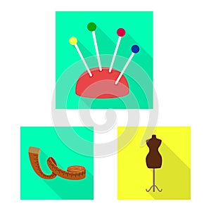 Vector design of craft and handcraft icon. Set of craft and industry stock symbol for web.