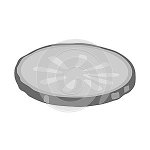 Isolated object of cucumber and slice icon. Graphic of cucumber and circle vector icon for stock.