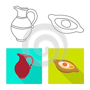 Vector design of culture and sightseeing icon. Collection of culture and originality stock symbol for web.