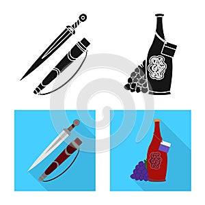 Vector design of culture and sightseeing icon. Collection of culture and originality vector icon for stock.