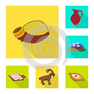 Vector design of culture and sightseeing icon. Set of culture and originality vector icon for stock.