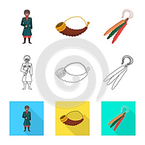 Vector design of culture and sightseeing icon. Set of culture and originality vector icon for stock.